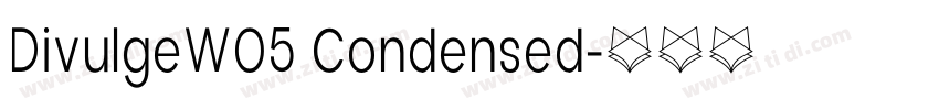 DivulgeW05 Condensed字体转换